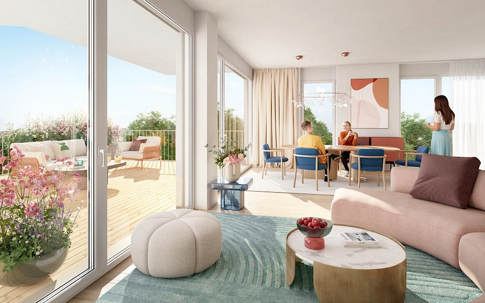 ALT EGGENBERG- Sonnige 2 Zimmer Wohnung mit Balkon und Blick ins Grüne